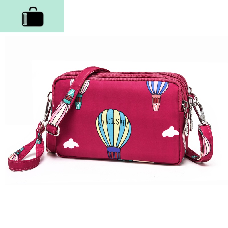 小布包尼龙布零钱包多层包包单肩斜挎包女小包挎包大屏手机钱包女NEW LAKE高清大图