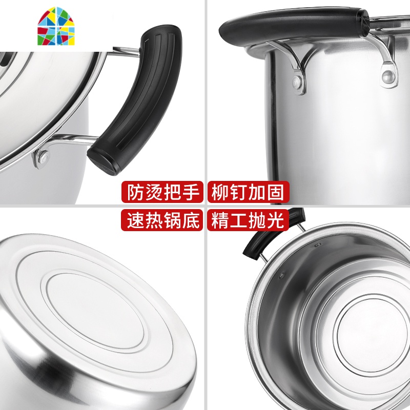 不锈钢蒸笼锅蒸饺锅商用蒸小笼包饺子加厚小蒸笼底锅沙县小吃蒸锅 FENGHOU 中号蒸圈28.5CM高清大图