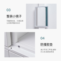 尔迈 宿舍更衣柜公寓柜储物柜带锁存包柜鞋柜职员更衣柜存放柜 纯白色六门更衣柜