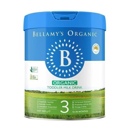 贝拉米(Bellamy's)宝宝有机奶粉3段800g/罐装 1-3岁 澳大利亚原装进口婴幼儿三段奶粉