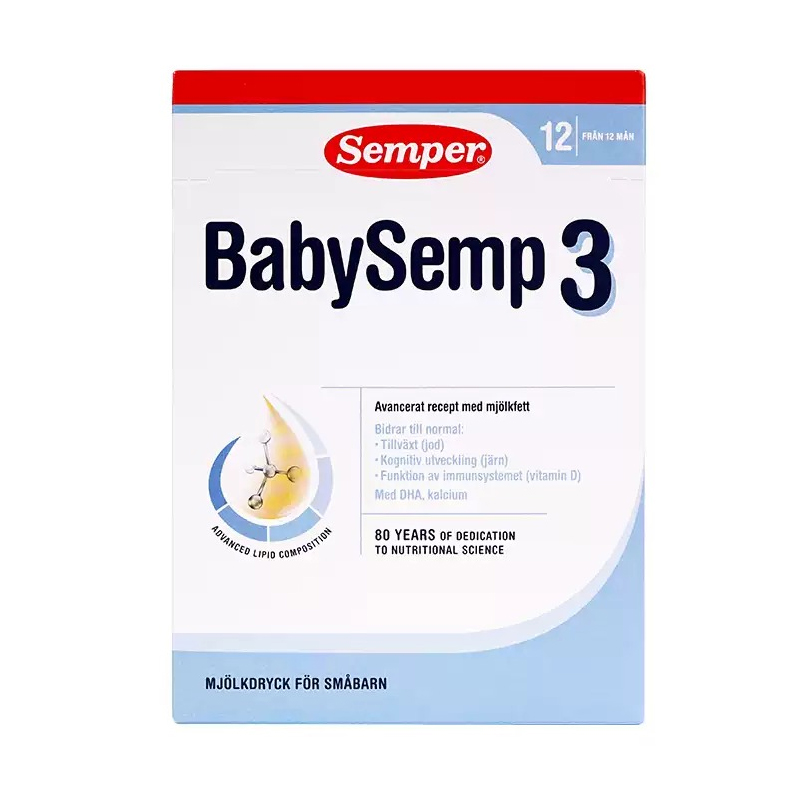 原装进口森宝Semper 经典版 婴幼儿配方奶粉3段(12-18月) 800g/盒高清大图