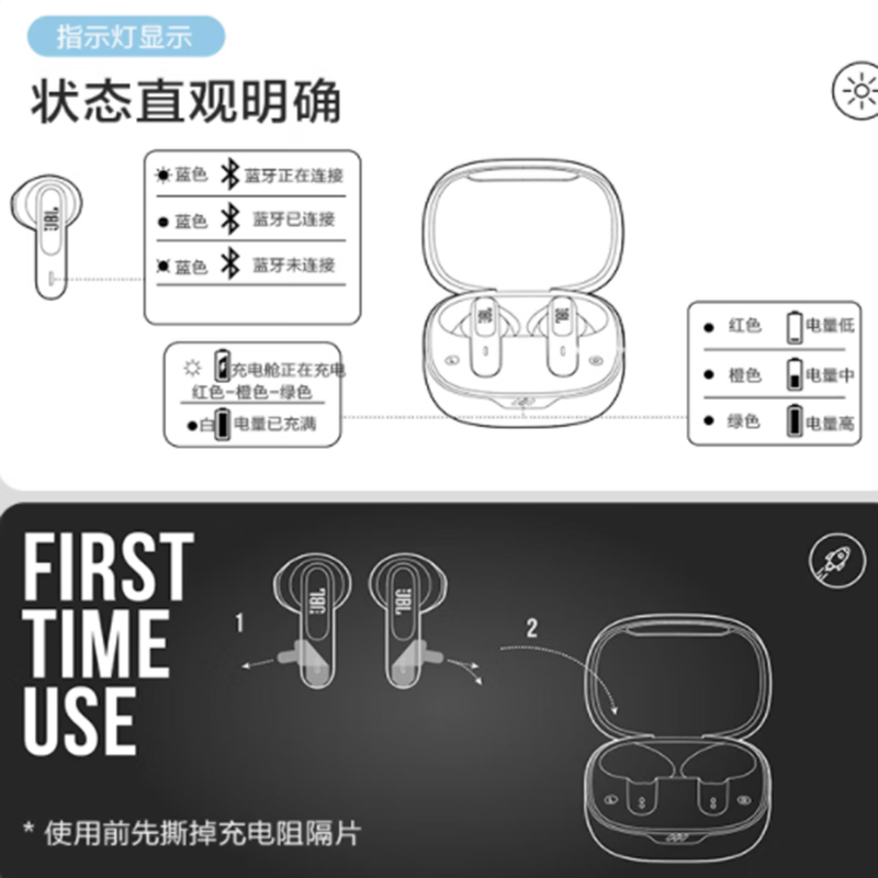 JBL W300TWS 真无线蓝牙耳机