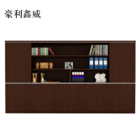 豪利鑫威办公室文件柜书柜木质档案柜背景柜2350*400*2000mmA款[工厂现做 7天内发货]
