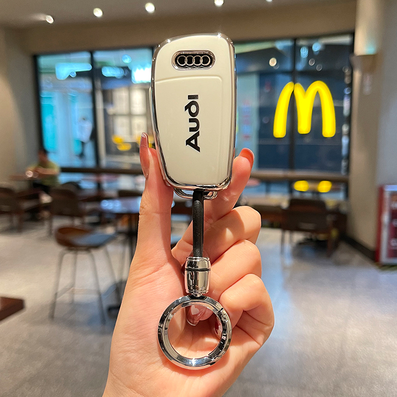 奥迪a6l钥匙套汽车a4l/q5l/a3/q3/q3l/a6/q7/a8全包壳扣专用高档