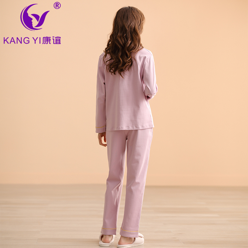 香港康谊睡衣女可外穿春秋季纯棉开衫男士全棉冬家居服情侣套装夏