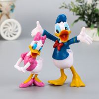 米奇妙妙屋儿童玩具米妮米老鼠手办动漫唐老鸭过家家模型装饰公仔 唐老鸭和黛丝 小款约8厘米高