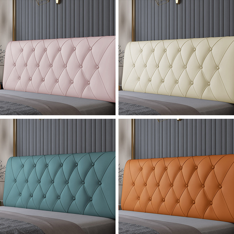 添福运 防水科技布床头靠垫榻榻米贴墙软包双人大靠背免洗床头罩北欧自粘靠背床头软包双人榻榻米皮革靠垫实木床靠垫定制高清大图