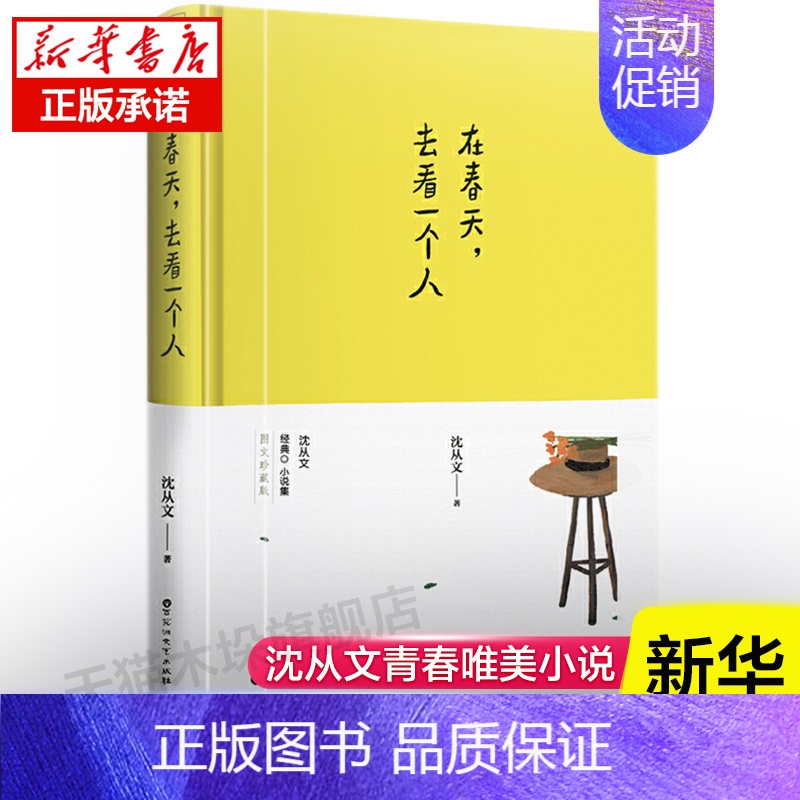 [正版]在春天去看一个人 沈从文青春唯美小说 收录沈从文的湘西速写真迹 唯美纯情爱情小说书籍 沈从文散文集 随笔文学书籍