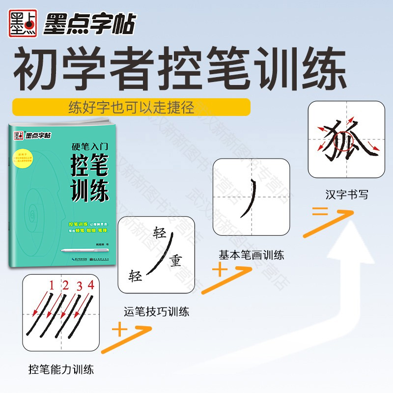 [正版]墨点字帖控笔训练字帖楷书小学儿童入门硬笔书法控笔练楷书字帖三年级四年级五年级六年级小学生练字本初学者练字笔控训高清大图