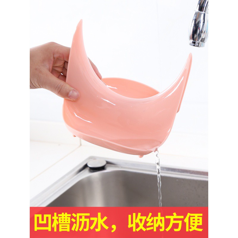 锅盖架塑料厨房免打孔收纳架菜板架砧板架家用带接水盘锅盖架坐式收纳层架 三维工匠高清大图