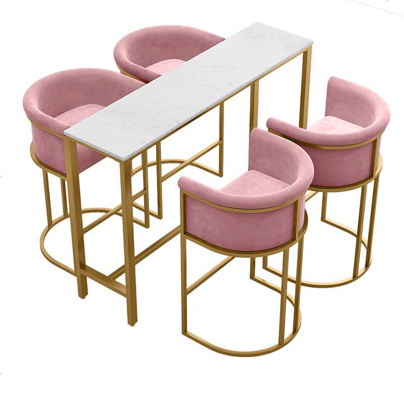 简约轻奢吧台椅北欧高脚凳吧台凳靠背前台椅家用高脚椅网红酒吧椅图片