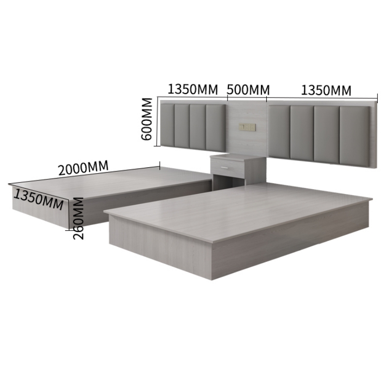 豫龙都双人床1.35m张高清大图
