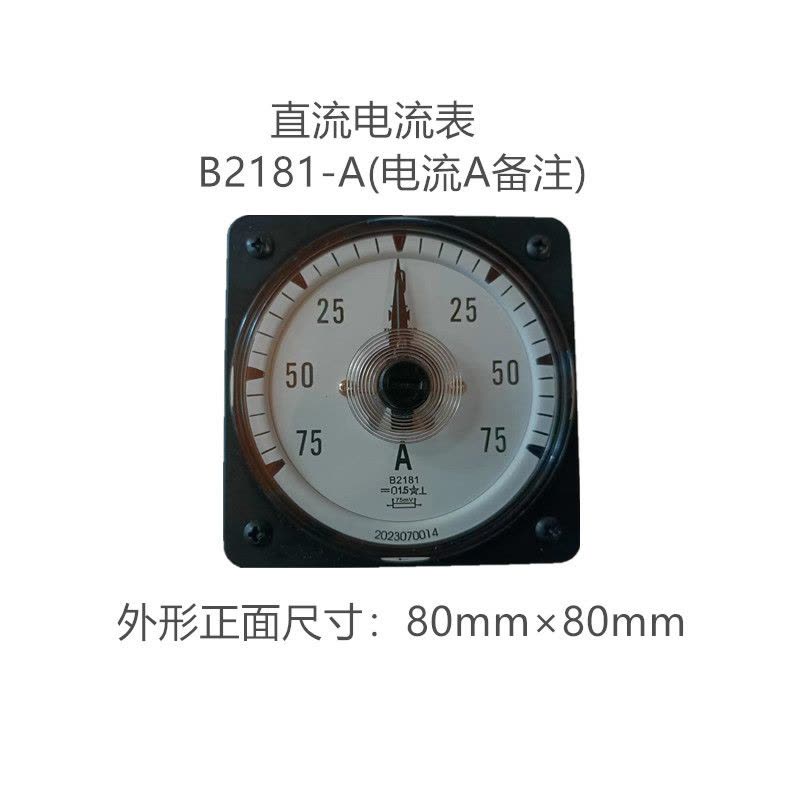 震配 电测量直流电流表 63C18/B2181-A(电流A备注) 块图片
