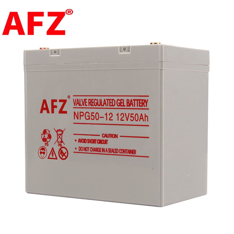 胶体太阳能蓄电池12V50AH通讯应急电力UPS电源直流屏NPG50-12高清大图