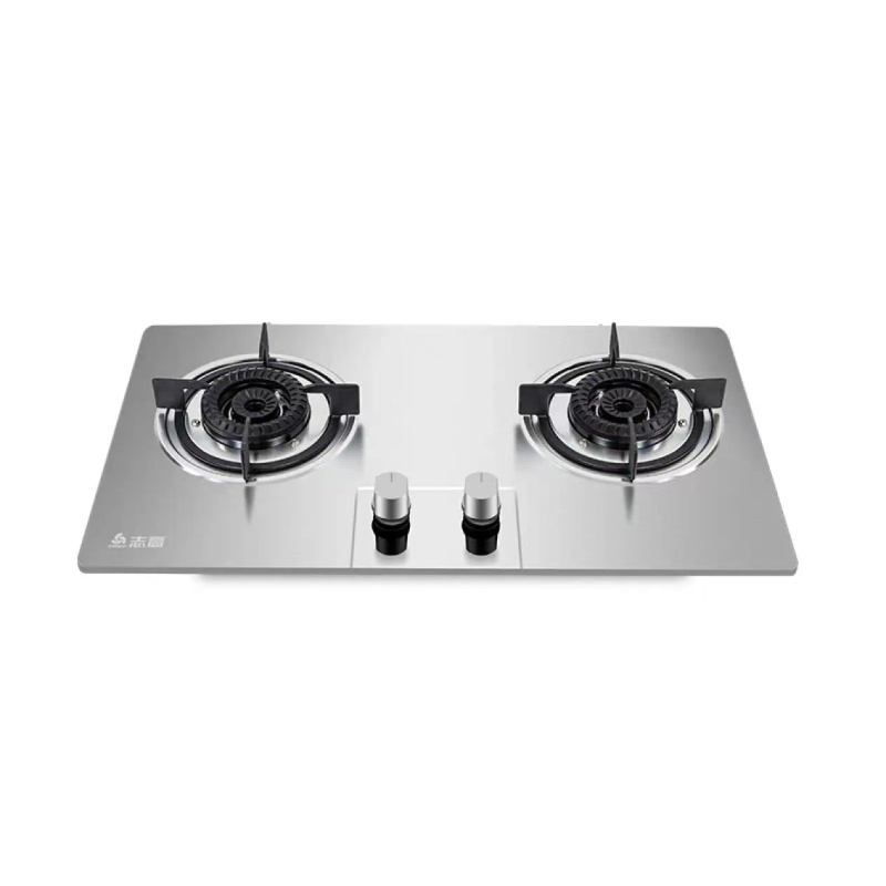 志高(CHIGO)F206A5.2大火力双灶眼灶具一级能效家用台嵌两用不锈钢面板熄火保护燃气灶(天然气)