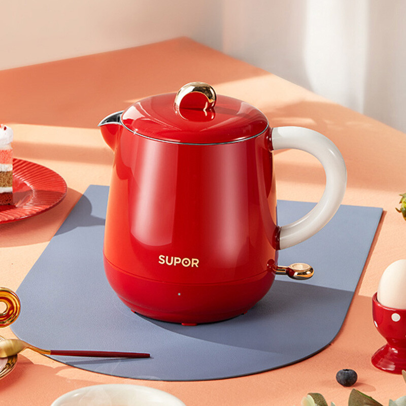 苏泊尔(SUPOR)电水壶家用电热水壶便携式开水壶0.6L/升小容量迷你烧水壶防干烧保护旅行热水壶SW-06T101A