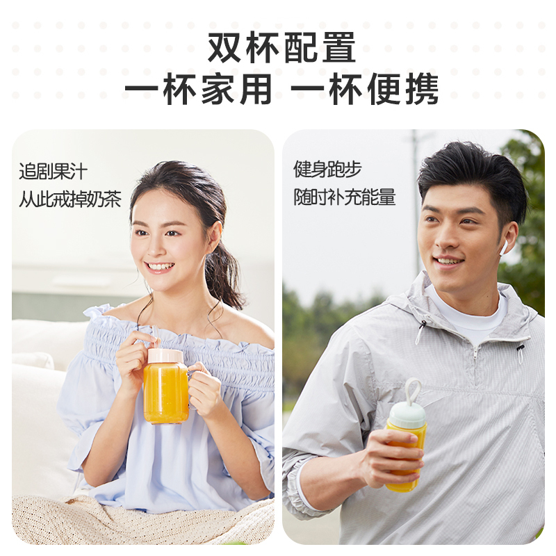 小熊(Bear)便携式榨汁机 家用水果小型炸果汁机 电动多功能榨汁杯 LLJ-C04W1高清大图