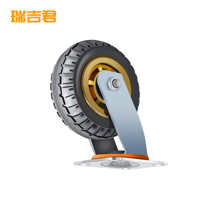 瑞吉君 万向轮 橡胶轮 4寸 个高清大图