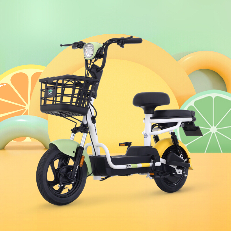 绿源电动车48v12a新国标电动自行车通勤代步买菜带娃电瓶车小果粒