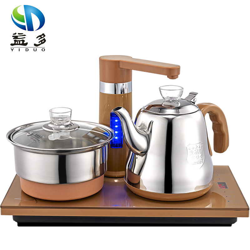 益多 全自动上水电热水壶 家用自吸式抽水壶泡茶煮茶三合一煮茶套装电茶炉QY-C26A