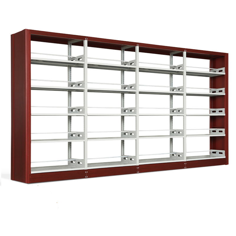 慧采云 钢制书架学校图书馆书店书籍室阅览室双面书架资料架双面一列四组 双面一列四组