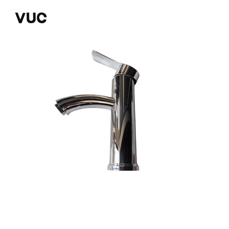 VUC 冷热单孔水龙头 不锈钢电镀600g 个高清大图