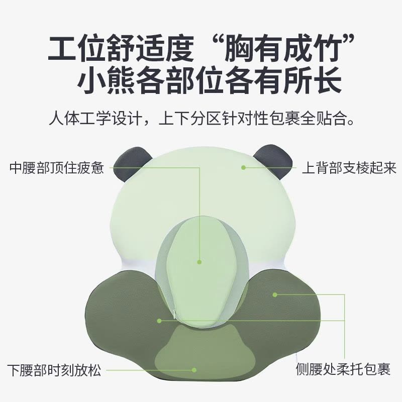 佳奥胖达熊腰垫240603J0100MB3+240603J0100SG10随机颜色图片