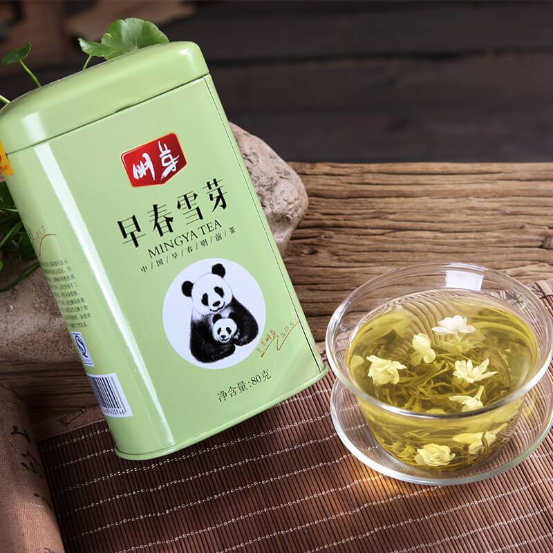 明芽茉莉花茶高端茉莉花茶新茶 浓香精选花茶早春雪芽80g*3