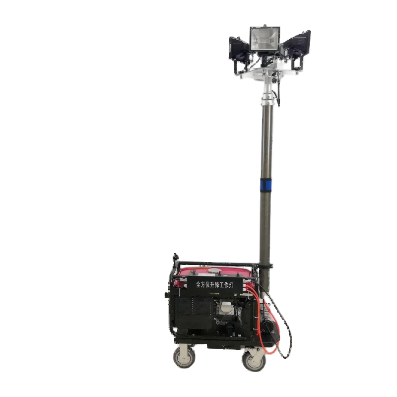 旭升CXS CQY6800多功能升降移动车灯4*500W卤钨灯220V发电机 红色高清大图