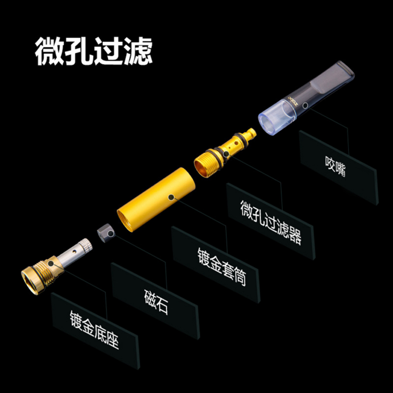 ZOBO正牌过滤烟嘴 循环型可清洗多重磁石拉杆过滤器香菸烟具高清大图