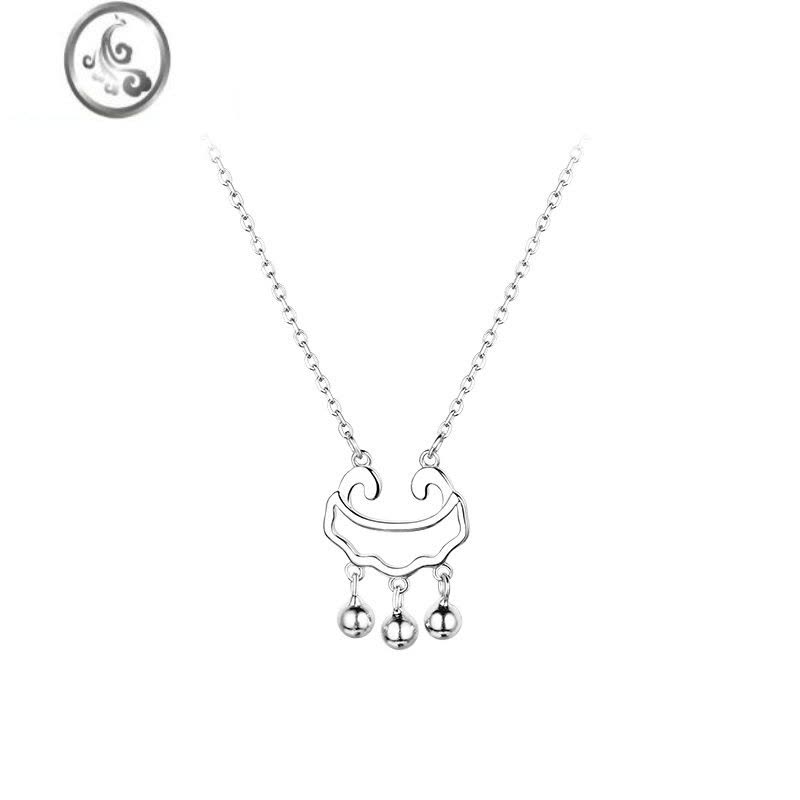 JiMi[]925银银平安锁项链2023年新款女春锁骨链小众长命锁图片