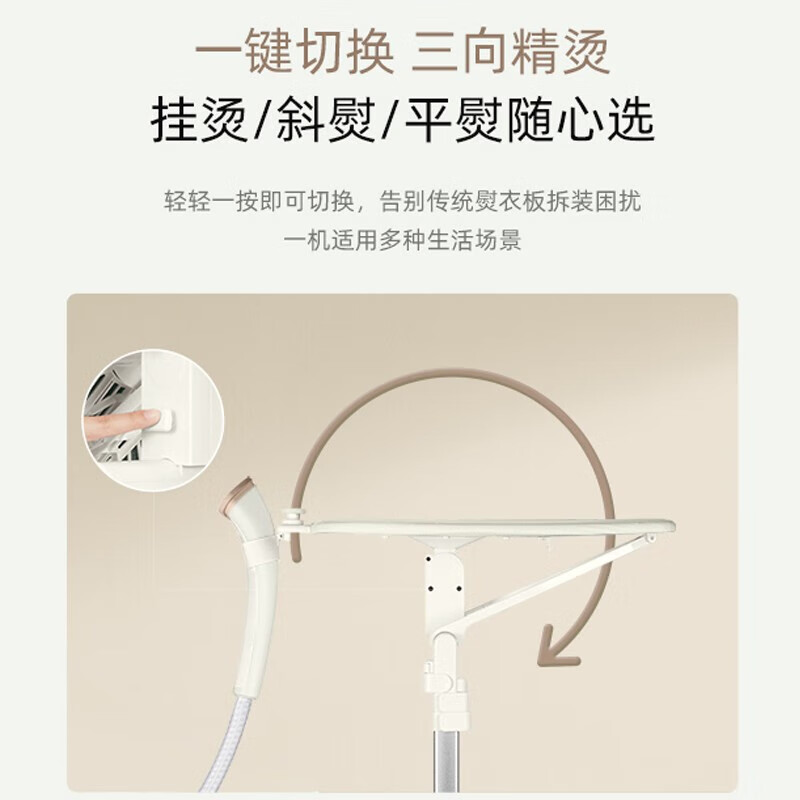 苏泊尔(SUPOR)挂烫机2000瓦35S出蒸汽除皱杀菌电熨斗双杆熨烫三向调节熨衣机GU-401C高清大图