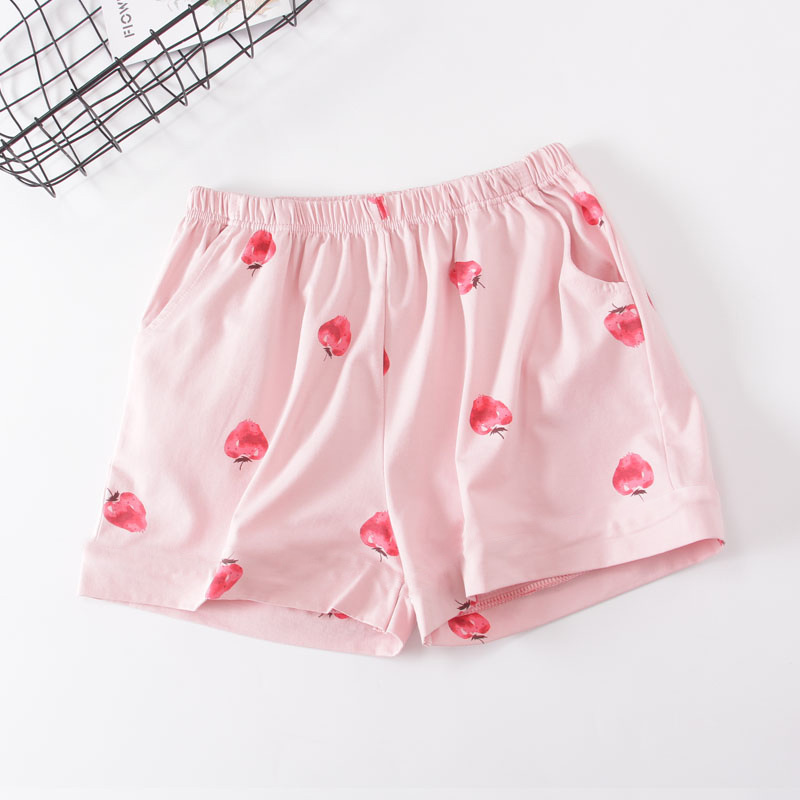 睡裤女夏短裤全棉居家短裤女宽松休闲女士睡裤薄款纯棉家居裤女