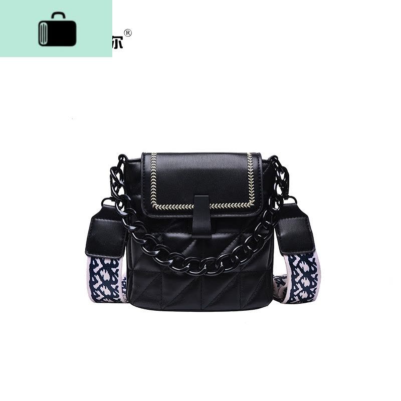 包包洋气女包2020休闲包包流行新款韩版斜挎包宽肩带时尚水桶包潮NEW LAKE女斜挎包图片