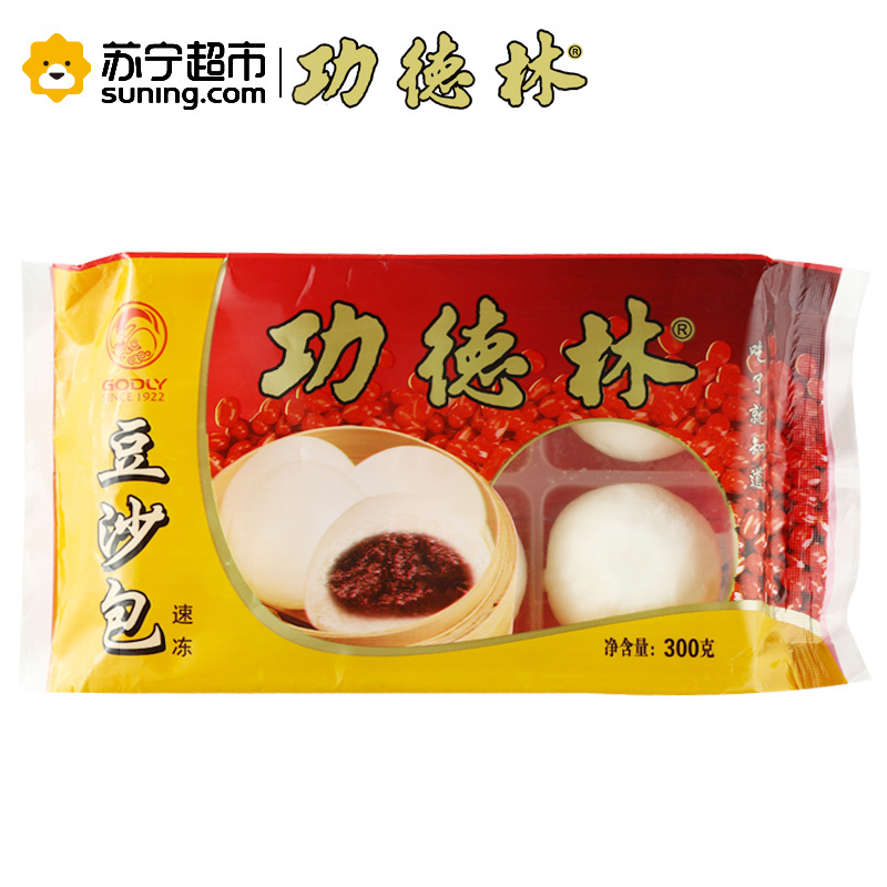 功德林 速冻豆沙包300g
