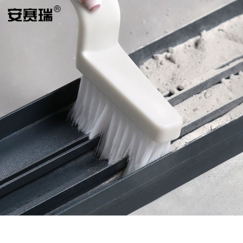 安赛瑞缝隙刷 细缝V形瓷砖清洁刷 窗槽除垢纱窗槽沟刷 白色 711710高清大图
