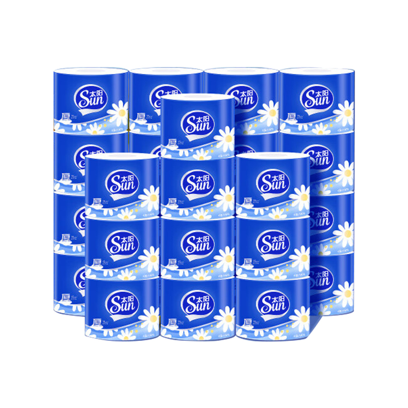 太阳 木浆有芯卷纸4层140g*27卷*1箱