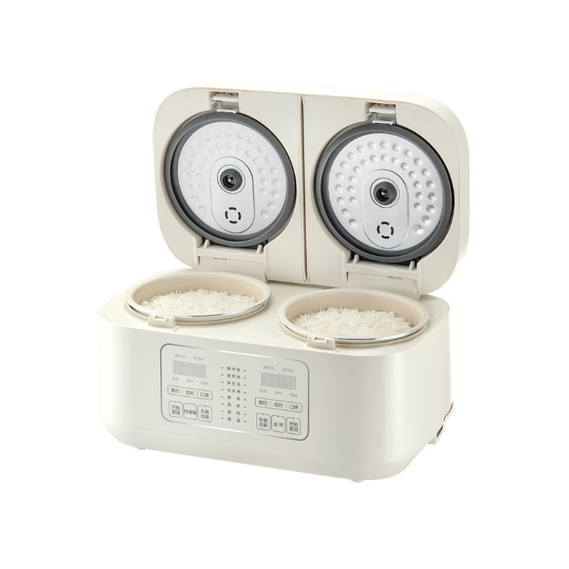 美的(Midea) 双子座饭煲 1.6L*2 双胆双控 电饭煲 白玉晶釜内胆 24H预约 RC328