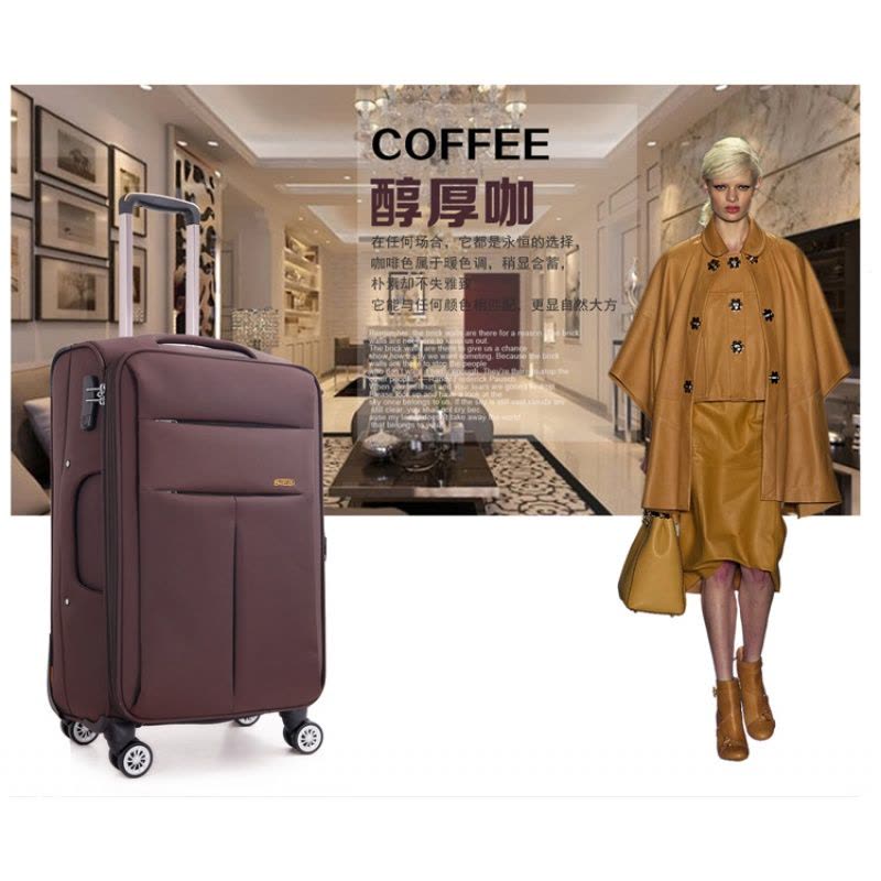 行李箱密码登机箱女20寸牛津布拉杆箱万向轮24寸男软箱帆布旅行箱图片