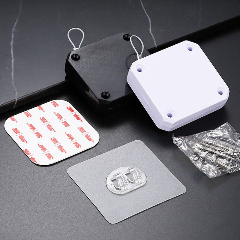 红鲸鱼 免打孔拉绳闭门器 自动回位简易关门器 1个高清大图