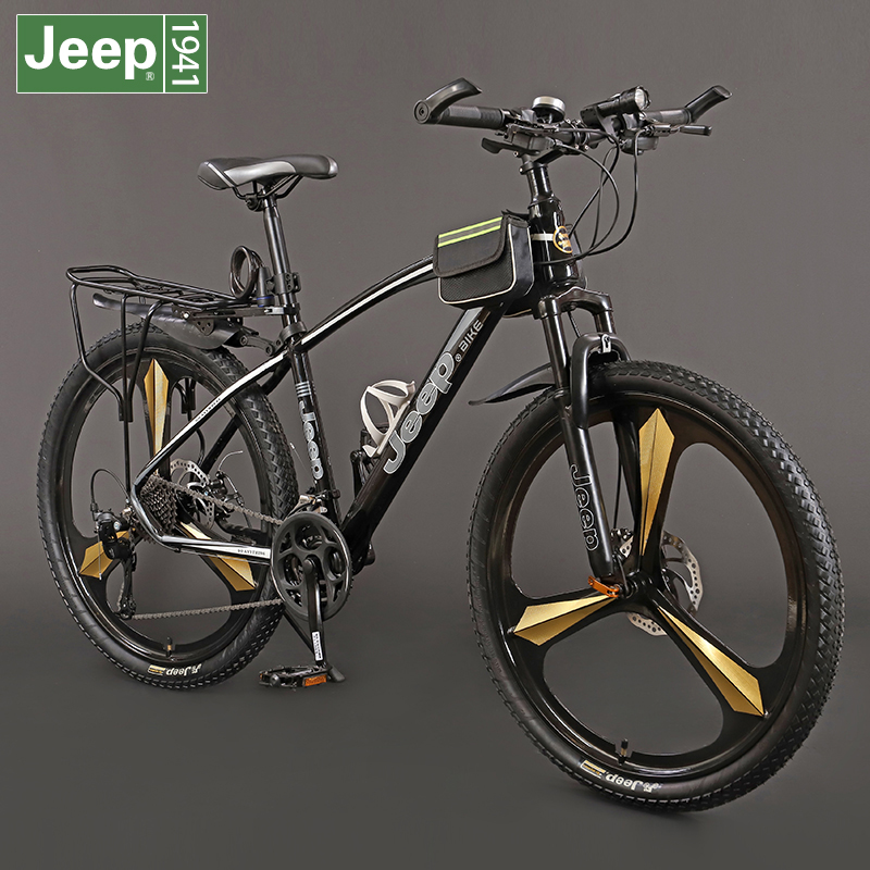 新品g8吉普jeep山地自行车铝合金24速27速30速弯梁双碟刹减震男女变速