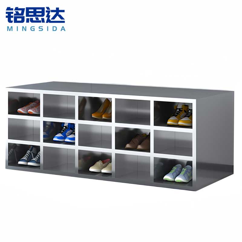 铭思达不锈钢鞋柜双面30格个高清大图
