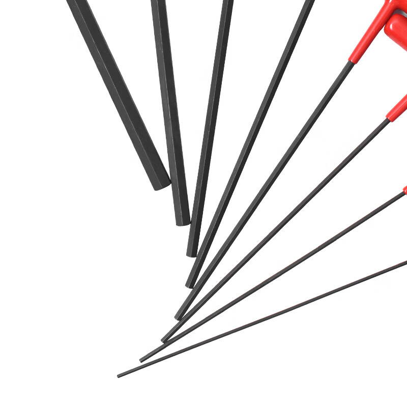 BONDHUS进口内六角扳手T型球头平头公英制T柄6角扳手螺丝刀改锥维修工具 15387加长公制T型平头 8件套高清大图