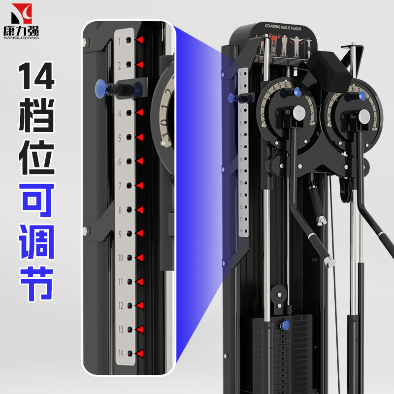 康力强KLQ8001健身房多功能蝴蝶机侧平举夹胸训练一体双臂机肩部训练侧平举训练器(红色)高清大图