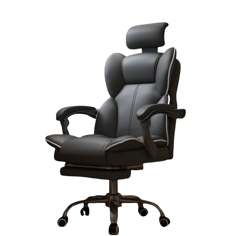 蕃蒂电脑椅黑色+脚踏把高清大图