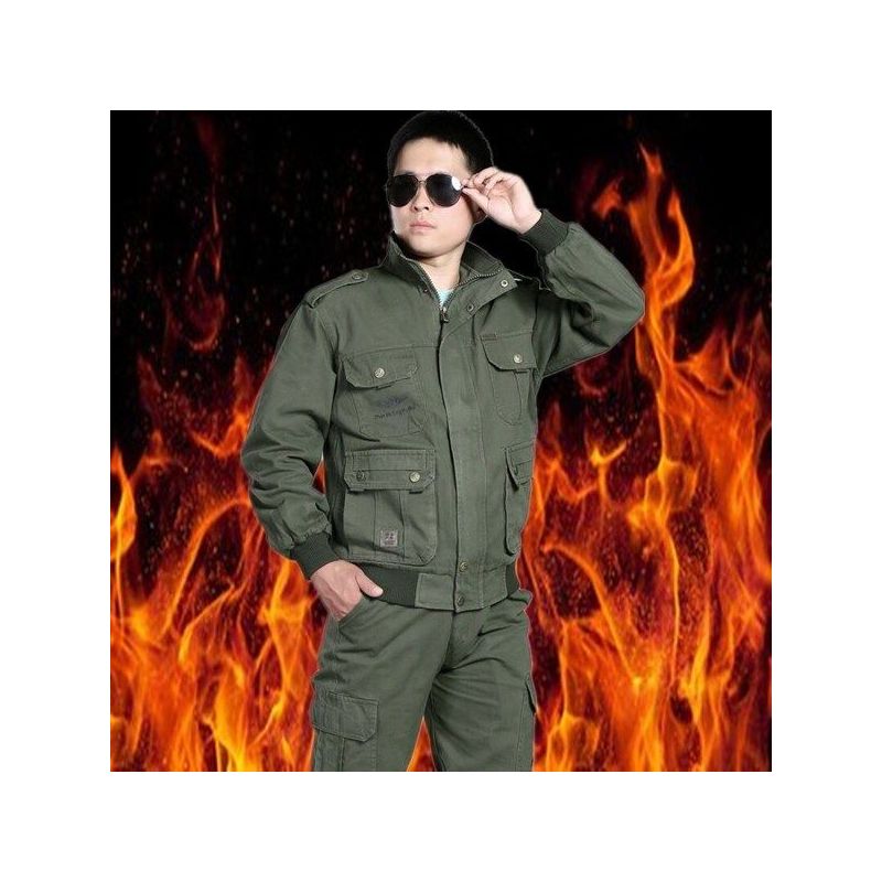春秋款棉工装工作服套装男上衣裤子劳保服电焊服汽修服绣字印字