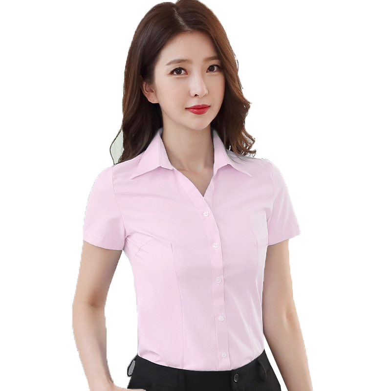 企业专享 女款白衬衫短袖 起订量100