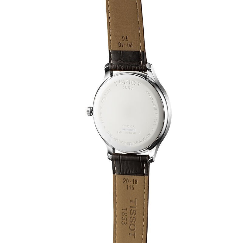 天梭(TISSOT)瑞士手表 俊雅系列 石英男表 新年礼物送男友T063.610.16.047.00