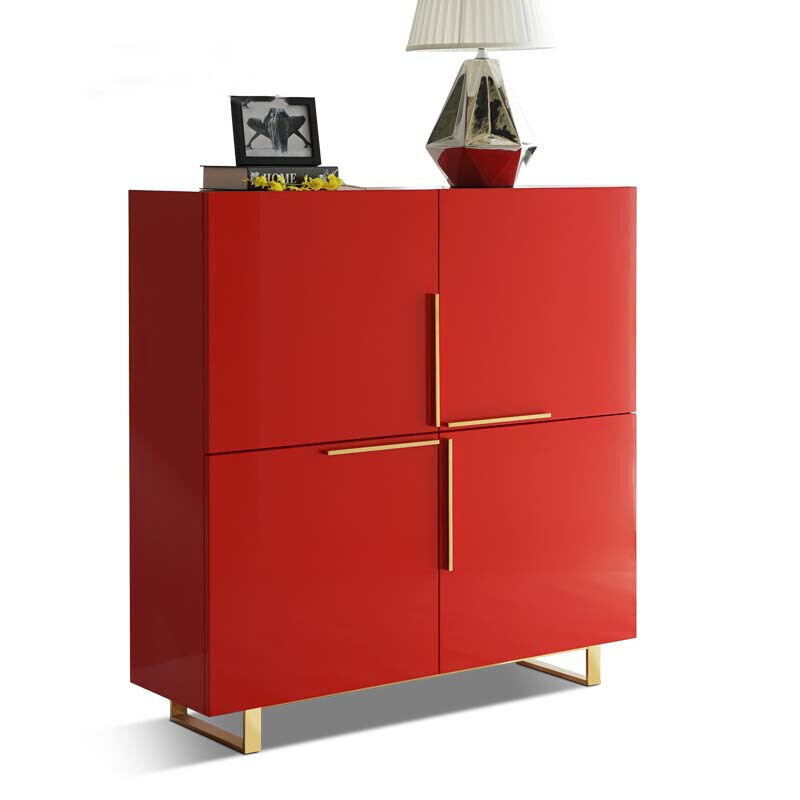 贵林鸟门厅/玄关柜 简约时尚烤漆鞋柜现代红色储物柜隔断厅收纳柜创意
