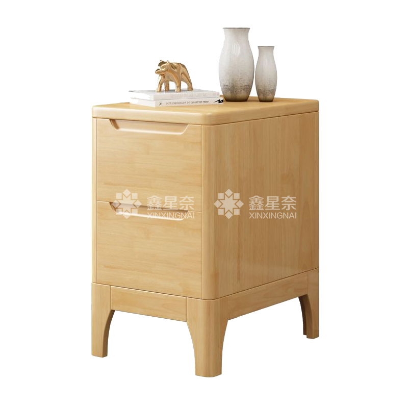 鑫星奈XXN4030901 床头柜原木色床边收纳储物柜